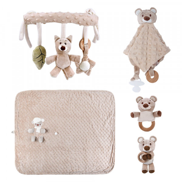 Bebe stars Σετ Δώρου 5τμχ Teddy Bear Nature 60-102