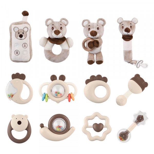 Bebe stars Σετ Δώρου 12τμχ Teddy Bear Rattles 60-103