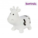 Hoppimals Φουσκωτό Αγελάδα Χοπ Χοπ, ζωγραφισμένο στο χέρι Άσπρη