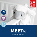 Zazu LIZ Προβατάκι Αρνάκι Νανουρίσματος με Χτύπους Καρδιάς και Λευκούς Ήχους ZA-LIZ-01