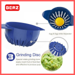 BERZ Σετ 7 σε 1 Προετοιμασίας Tροφών Cartoon Grinder Ροζ BZ8661P