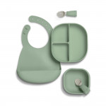 Mamas & Papas Παιδικό Σετ Φαγητού Σιλικόνης 1st stage- 4τεμ Kiwi 24280134