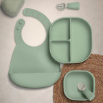 Mamas & Papas Παιδικό Σετ Φαγητού Σιλικόνης 1st stage- 4τεμ Kiwi 24280134