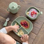Mamas & Papas Παιδικό Σετ Φαγητού Σιλικόνης 1st stage- 4τεμ Kiwi 24280134