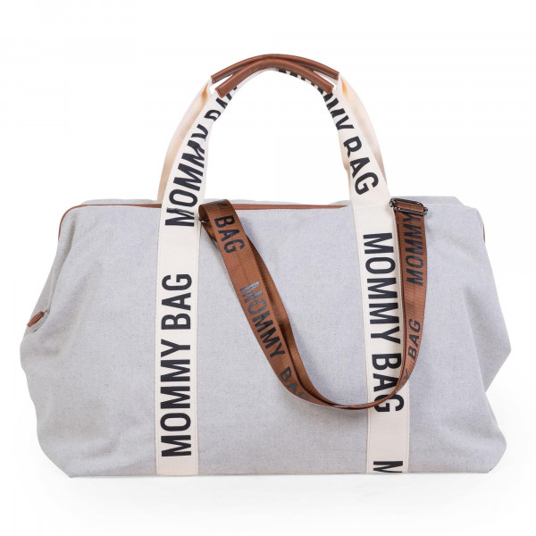 Childhome Τσάντα Αλλαγής  Mommy Bag Sinature Canvas Off White BR77286