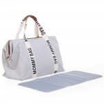 Childhome Τσάντα Αλλαγής  Mommy Bag Sinature Canvas Off White BR77286