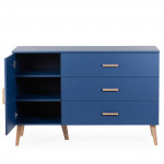 Childhome Παιδική Σιφονιέρα Bold Blue με 3 Συρτάρια & Ντουλάπι & Αλλαξιέρα BR77569