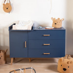 Childhome Παιδική Σιφονιέρα Bold Blue με 3 Συρτάρια & Ντουλάπι & Αλλαξιέρα BR77569