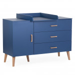 Childhome Παιδική Σιφονιέρα Bold Blue με 3 Συρτάρια & Ντουλάπι & Αλλαξιέρα BR77569