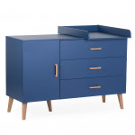 Childhome Παιδική Σιφονιέρα Bold Blue με 3 Συρτάρια & Ντουλάπι & Αλλαξιέρα BR77569