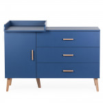 Childhome Παιδική Σιφονιέρα Bold Blue με 3 Συρτάρια & Ντουλάπι & Αλλαξιέρα BR77569