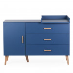 Childhome Παιδική Σιφονιέρα Bold Blue με 3 Συρτάρια & Ντουλάπι & Αλλαξιέρα BR77569