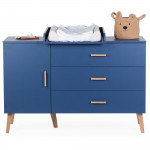 Childhome Παιδική Σιφονιέρα Bold Blue με 3 Συρτάρια & Ντουλάπι & Αλλαξιέρα BR77569