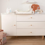 Childhome Παιδική Σιφονιέρα Wonder White με 3 Συρτάρια & Ντουλάπι & Αλλαξιέρα BR77571