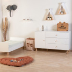 Childhome Παιδική Σιφονιέρα Wonder White με 3 Συρτάρια & Ντουλάπι & Αλλαξιέρα BR77571