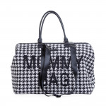 Childhome Τσάντα Αλλαγής Mommy Pied De Poule Black BR77798