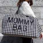 Childhome Τσάντα Αλλαγής Mommy Pied De Poule Black BR77798