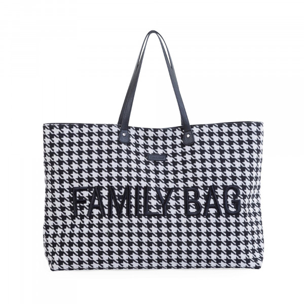 Childhome Τσάντα Αλλαγής Family Pied De Poule Black BR77799
