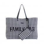 Childhome Τσάντα Αλλαγής Family Pied De Poule Black BR77799