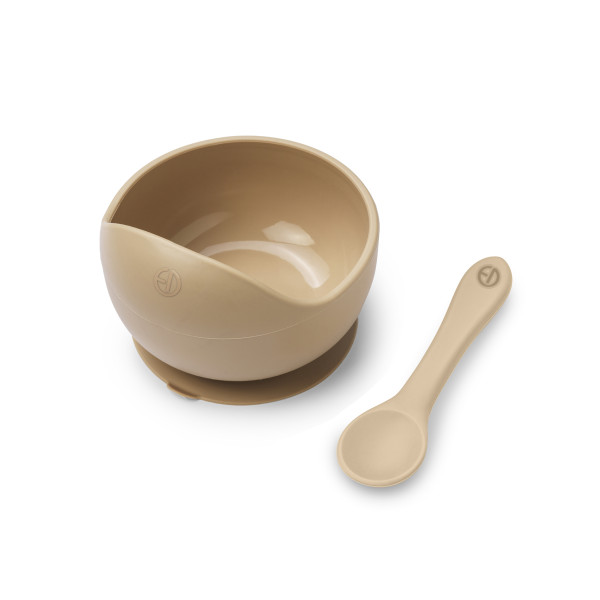 Elodie Παιδικό Σετ Μπωλ-Κουταλάκι Pure Khaki  BR78050