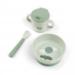 Done By Deer Παιδικό Σετ Φαγητού 3 τμχ Happy Clouds Green BR78205