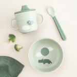 Done By Deer Παιδικό Σετ Φαγητού 3 τμχ Happy Clouds Green BR78205