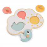Ξύλινο Πάζλ First Peg Puzzle Happy clouds Colour mix Done By Deer BR78273
