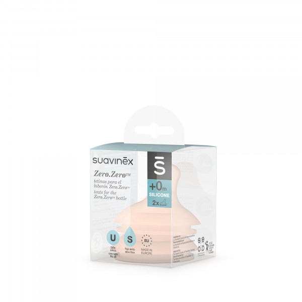 Suavinex Θηλή Anti Colic Zero Αργή +0μ 2τεμ BR78423