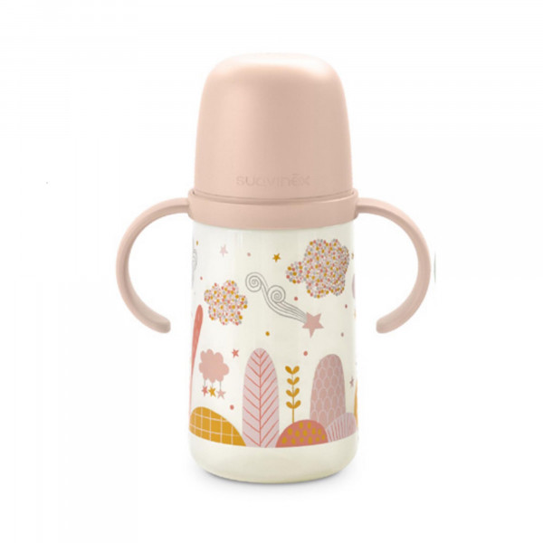 Suavinex Μπουκάλι Εκπαιδευτικό με λαβές 270ml +6μ Dreams Pink BR78524