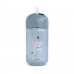Suavinex Παγούρι με καλαμάκι Σιλικόνης 340ml +18μ BEAR Blue BR78533