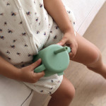 Béaba Εκπαιδευτικό Ποτήρι Σιλικόνης Με Καλαμάκι Sage Green BR79137