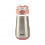 Béaba Μπουκάλι Θερμός Ανοξείδωτο Με Λαβή 350ml +18μ Old pink BR79141