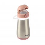 Béaba Μπουκάλι Θερμός Ανοξείδωτο Με Λαβή 350ml +18μ Old pink BR79141