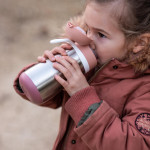 Béaba Μπουκάλι Θερμός Ανοξείδωτο Με Λαβή 350ml +18μ Old pink BR79141