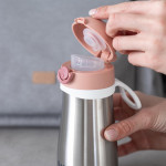 Béaba Μπουκάλι Θερμός Ανοξείδωτο Με Λαβή 350ml +18μ Old pink BR79141