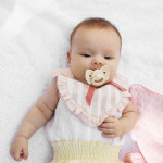 Elodie Πιπίλα Σιλικόνης Binky Bow Oat White 3m+ BR79323