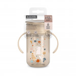 Suavinex Ποτήρι Εκπαιδευτικό 360 με λαβές 340ml +12μ Wonderland Beige BR79405