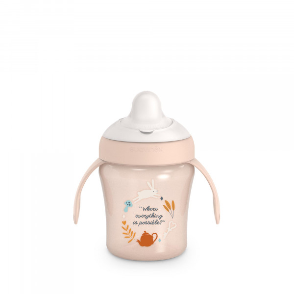 Suavinex Ποτήρι Εκπαιδευτικό με λαβές 200ml +6μ Wonderland Pink BR79409