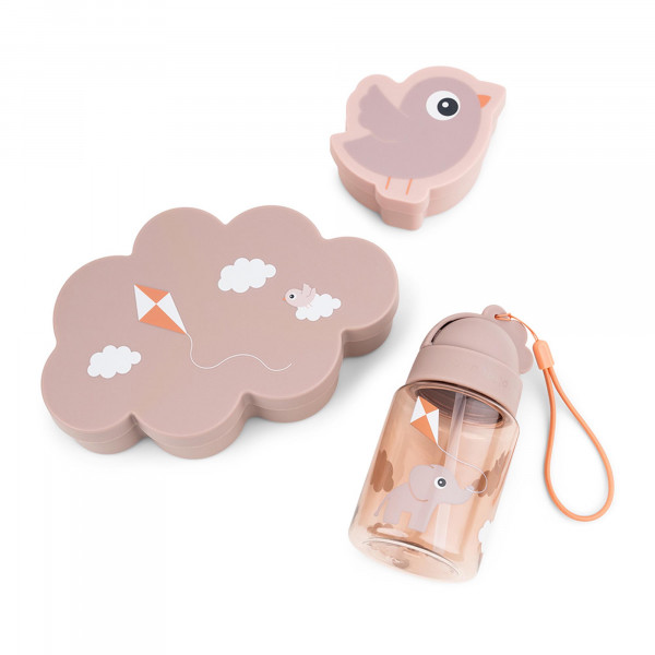 Done by Deer Σετ Φαγητού από Πλαστικό με Αντιολισθητική Βάση Ροζ 3τμχ για 6+Μ  BR79515