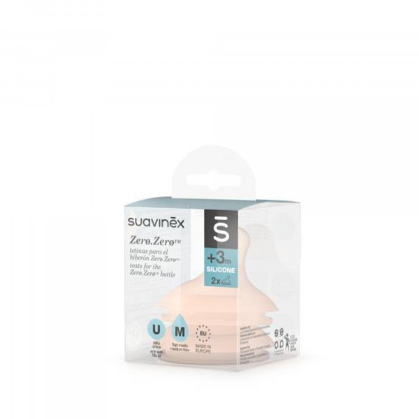 Suavinex Θηλή Anti Colic Zero  Μεσαία Ροή +3μ 2τεμ BR79156