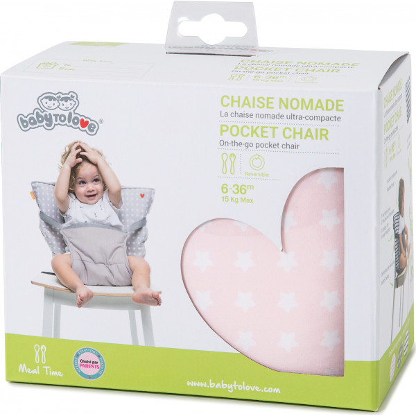Baby To Love Pocket Chair Ροζ Αστέρια BTL302948