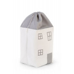 Childhome Σάκος Αποθήκευσης σε Σχήμα Σπιτιού - House Toy Box Grey Off White BR74528 Childhome Σάκος Αποθήκευσης σε Σχήμα Σπιτιού - House Toy Box Grey Off White BR74528