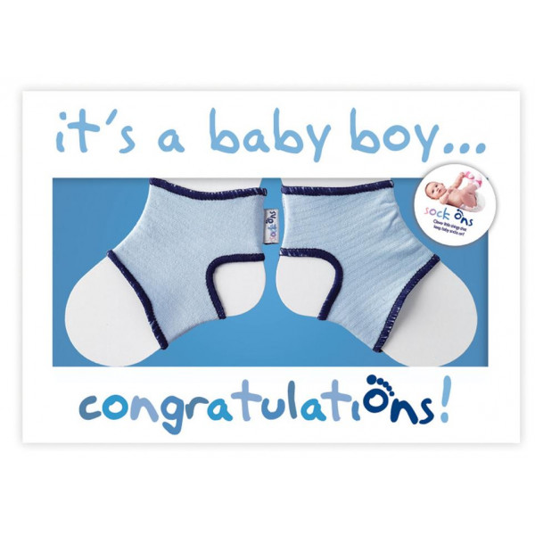 Sock Ons – Congratulations Card Μπλε GC-BLUE