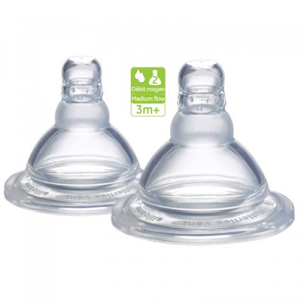 Sophie La Girafe Mii Θηλή μπιμπερό 3+ Medium flow σετ 2τεμ S450550