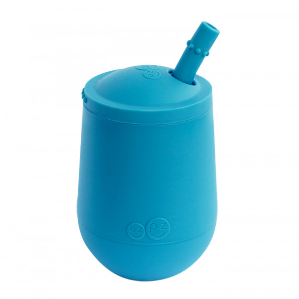 Ezpz Εκπαιδευτικό ποτήρι Mini Cup + καλαμάκι Blue MS-B7709U