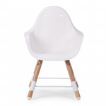 CHILDHOME Κάθισμα Φαγητού EVOLU 2 Natural - White 2 in 1 & Bumper BR70119