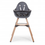 CHILDHOME Κάθισμα Φαγητού Childhome EVOLU 2 Natural - Anthracite 2 in1 & Bumper BR73096