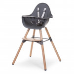 CHILDHOME Κάθισμα Φαγητού Childhome EVOLU 2 Natural - Anthracite 2 in1 & Bumper BR73096