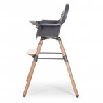 CHILDHOME Κάθισμα Φαγητού Childhome EVOLU 2 Natural - Anthracite 2 in1 & Bumper BR73096