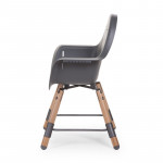 CHILDHOME Κάθισμα Φαγητού Childhome EVOLU 2 Natural - Anthracite 2 in1 & Bumper BR73096